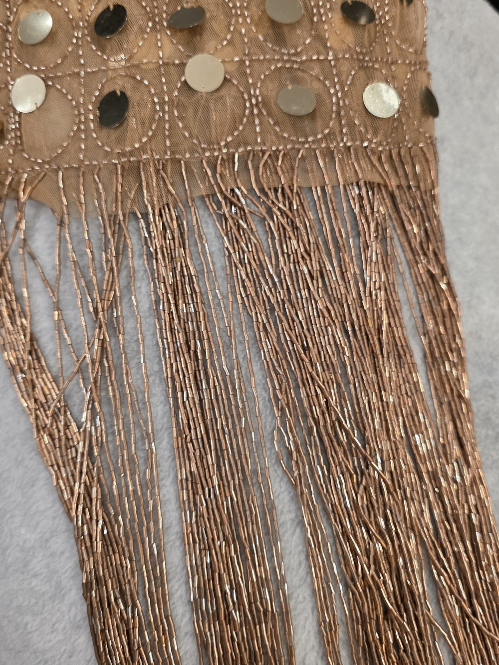 Nasty Gal Gold Sequin Fringe Mini Dress - Picture 6 of 8